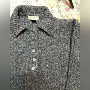 Vintage Eddie Bauer wool sweater with buttons, size large